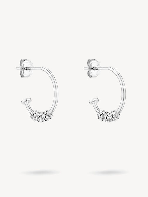 Creole earring, silber, hi-res