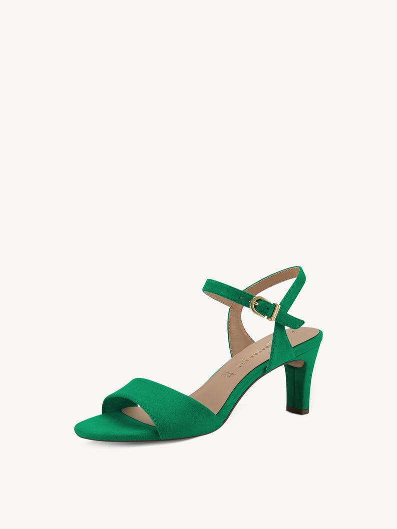 Heeled sandal - green, GREEN, hi-res