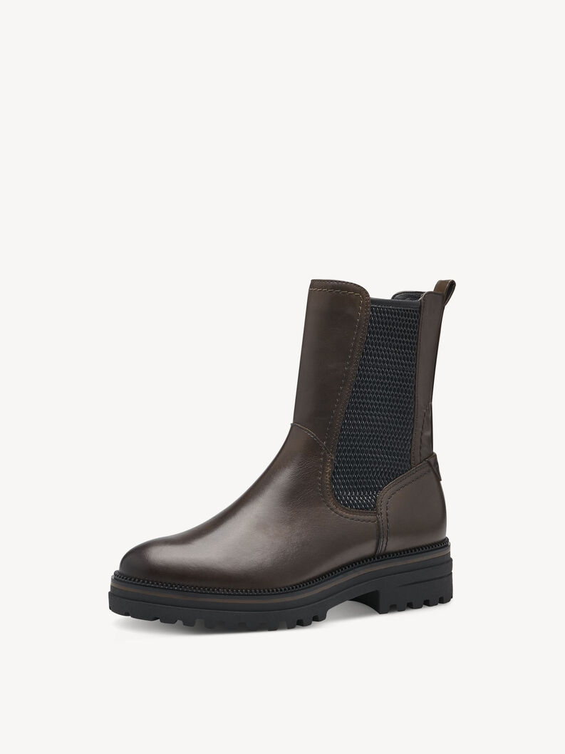 Leather Chelsea boot - green, OLIVE, hi-res