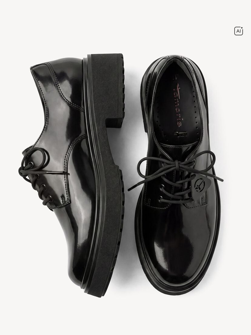 Lage schoen - zwart, BLACK, hi-res