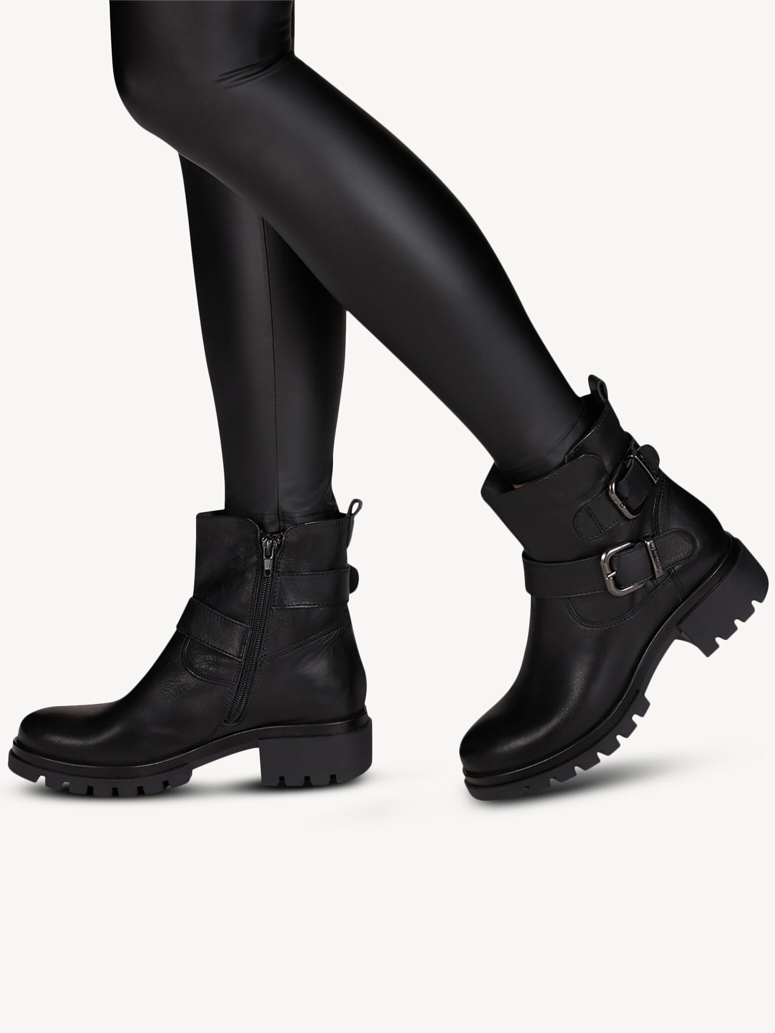 Leren Half laarsje Black | Dames Tamaris Gouden Seizoen » Vlg Rocki