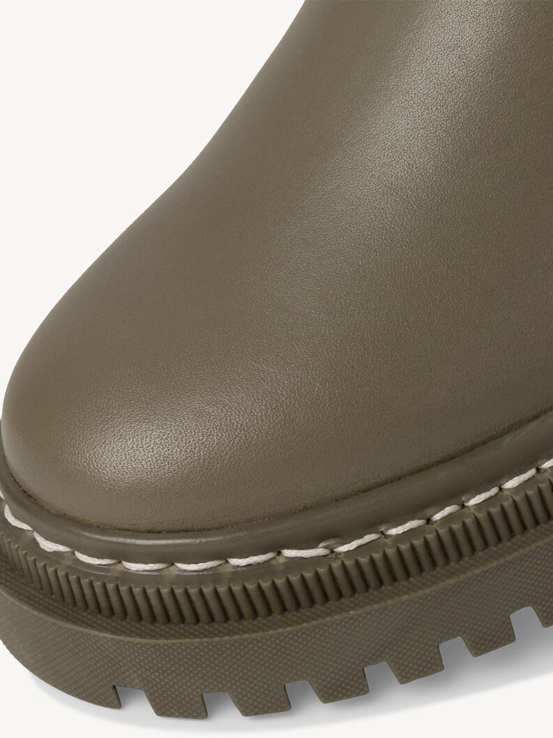 Bottine Chelsea en cuir - vert, PALE GREEN, hi-res