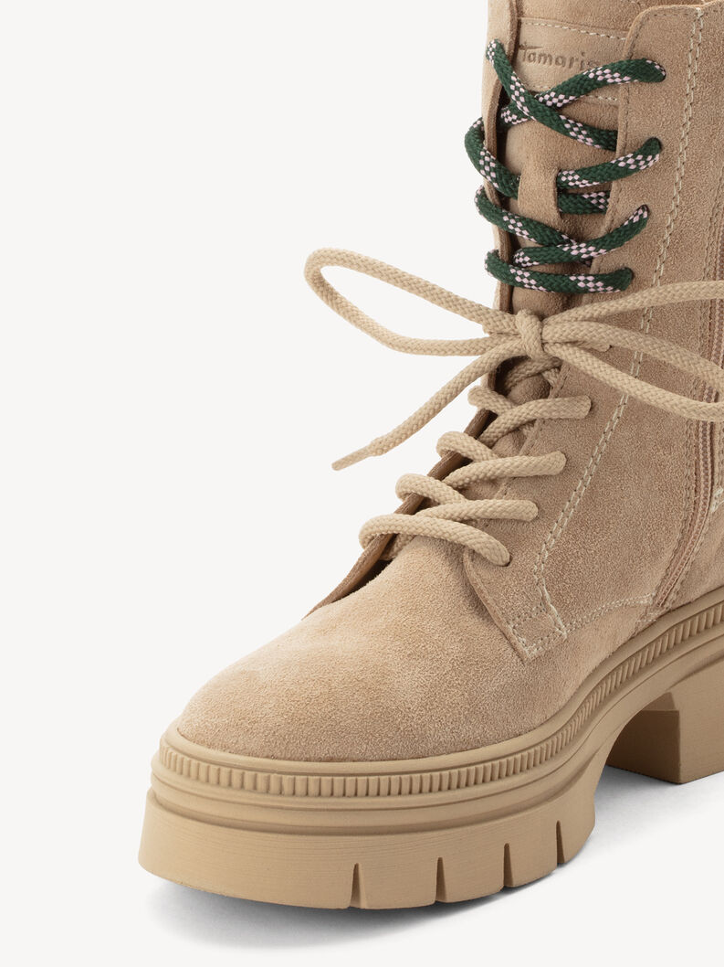 Lederstiefelette - beige, BEIGE, hi-res