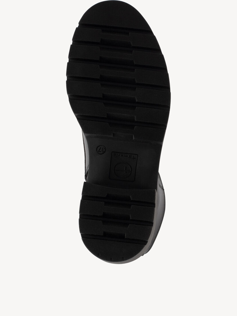 Leren Enkellaarsje - zwart, BLACK, hi-res