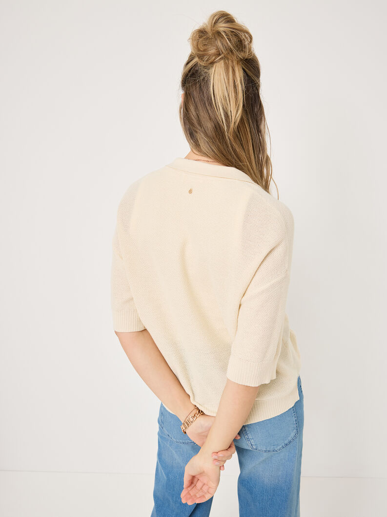 Polo Sweater - beige, Sugar Swizzle, hi-res