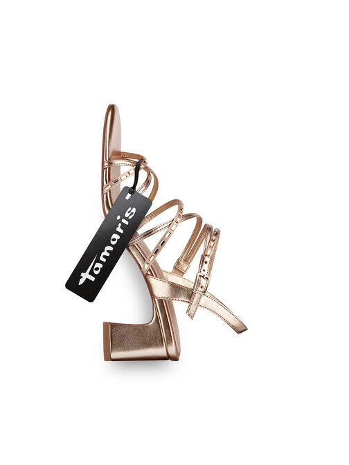 Sandale &agrave; talon, LIGHT GOLD, hi-res