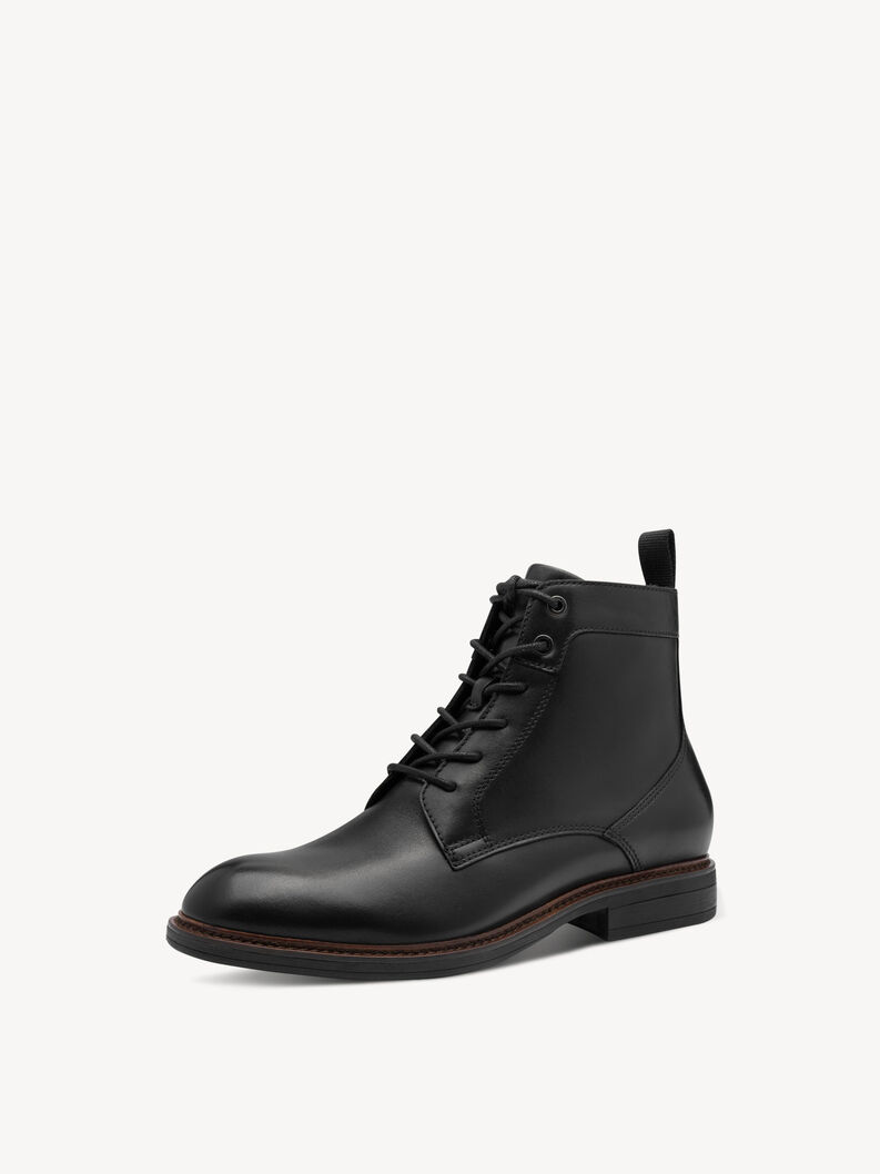 Bottine en cuir - noir, BLACK, hi-res