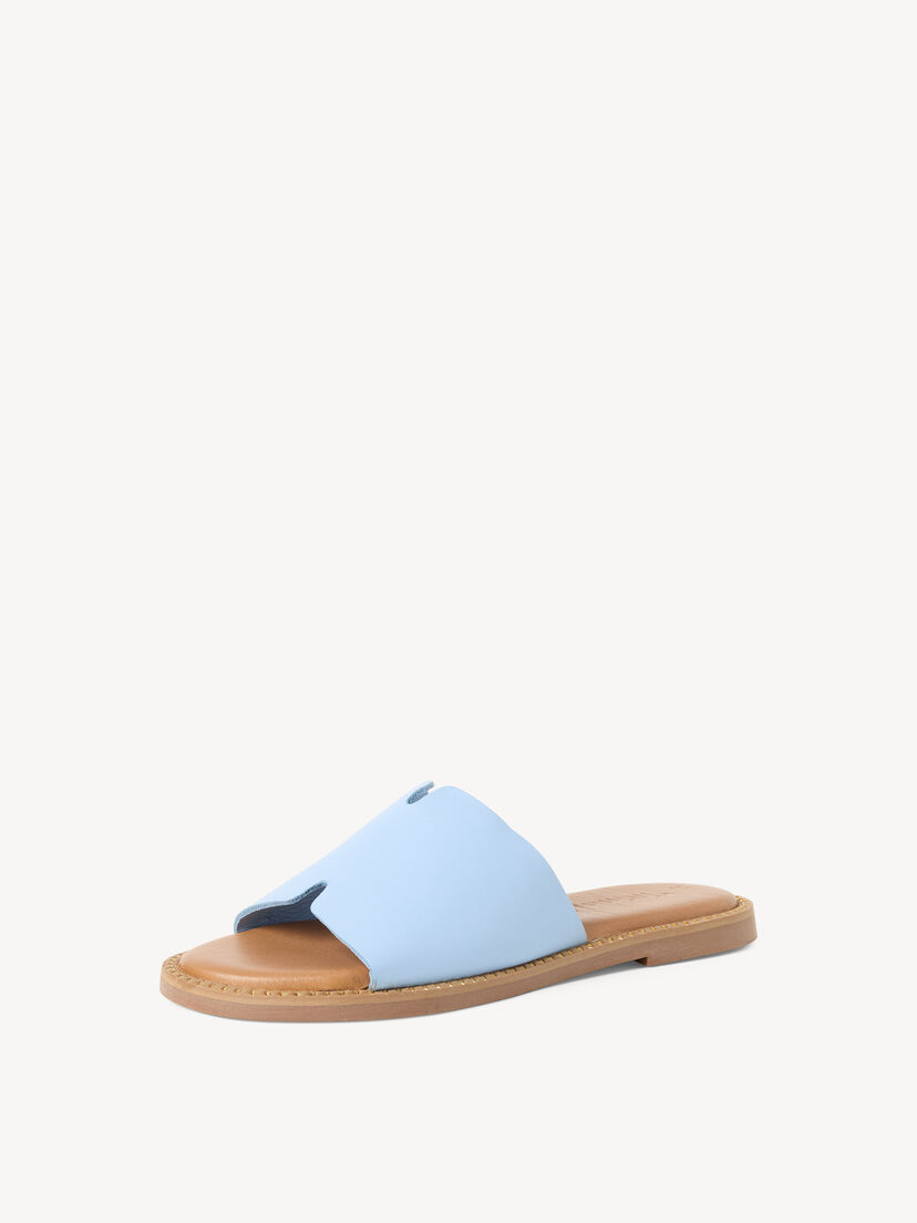 Leren Slipper - blauw, LIGHT BLUE, hi-res