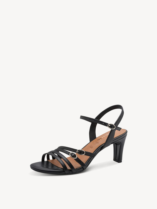 Sandale &agrave; talon, BLACK, hi-res