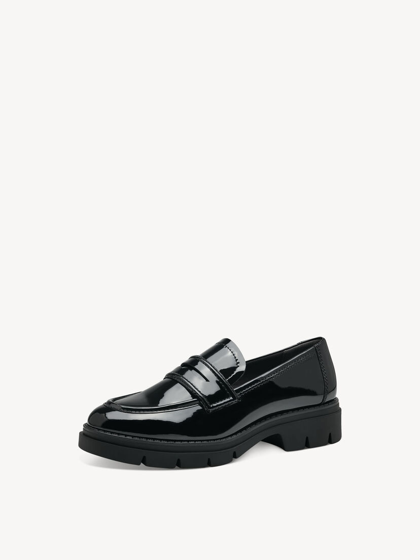 Instappers - zwart, BLACK PATENT, hi-res