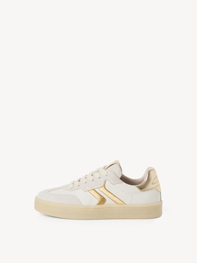 Sneaker - hvid, WHITE/LT.GOLD, hi-res