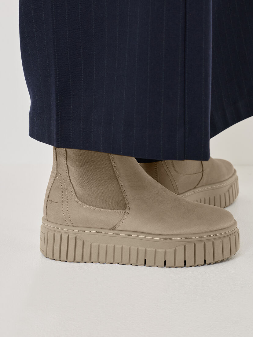 Leren Chelseaboot - grijs, GREY, hi-res