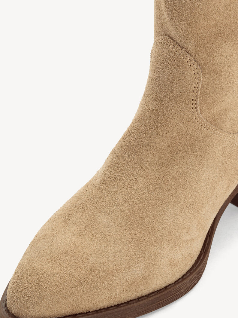 Lederstiefelette - beige, BEIGE, hi-res
