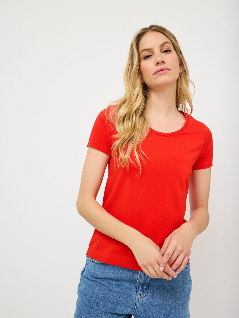 T-shirt - rood, Fiery Red, hi-res