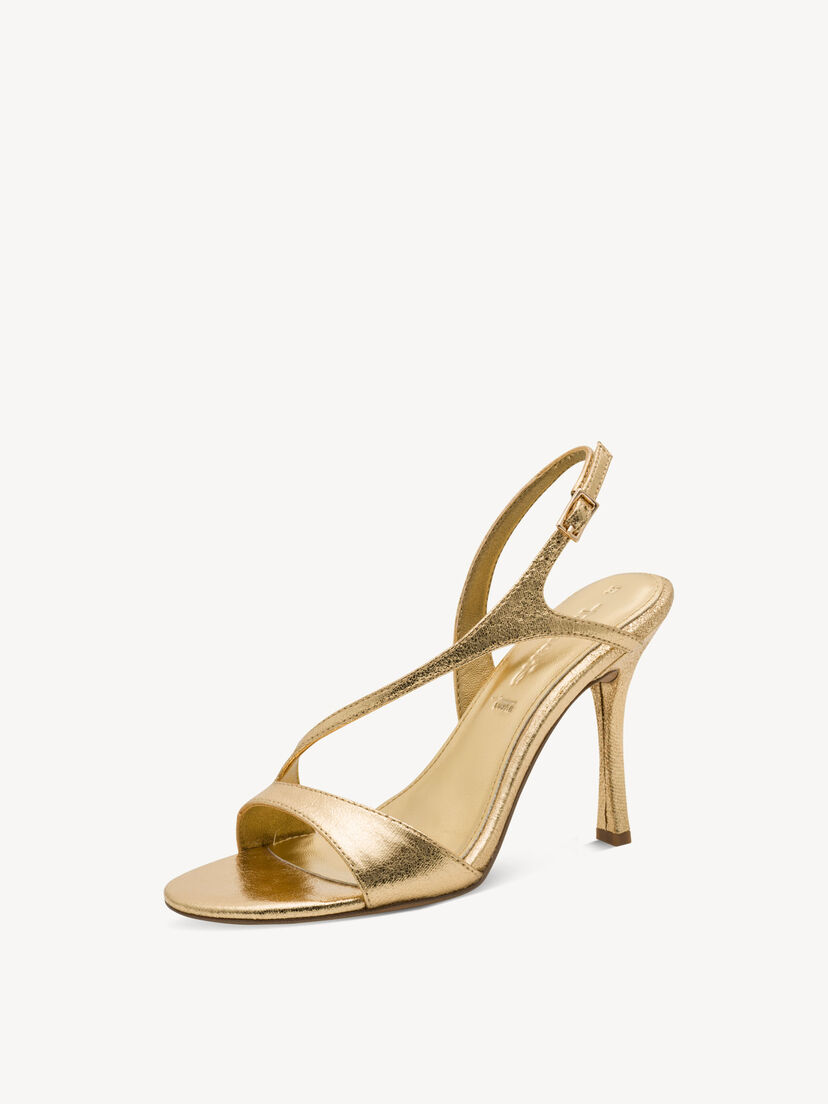 Sandaaltje - metallic, goud, hi-res