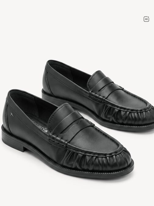 Wsuwane, BLACK LEATHER, hi-res