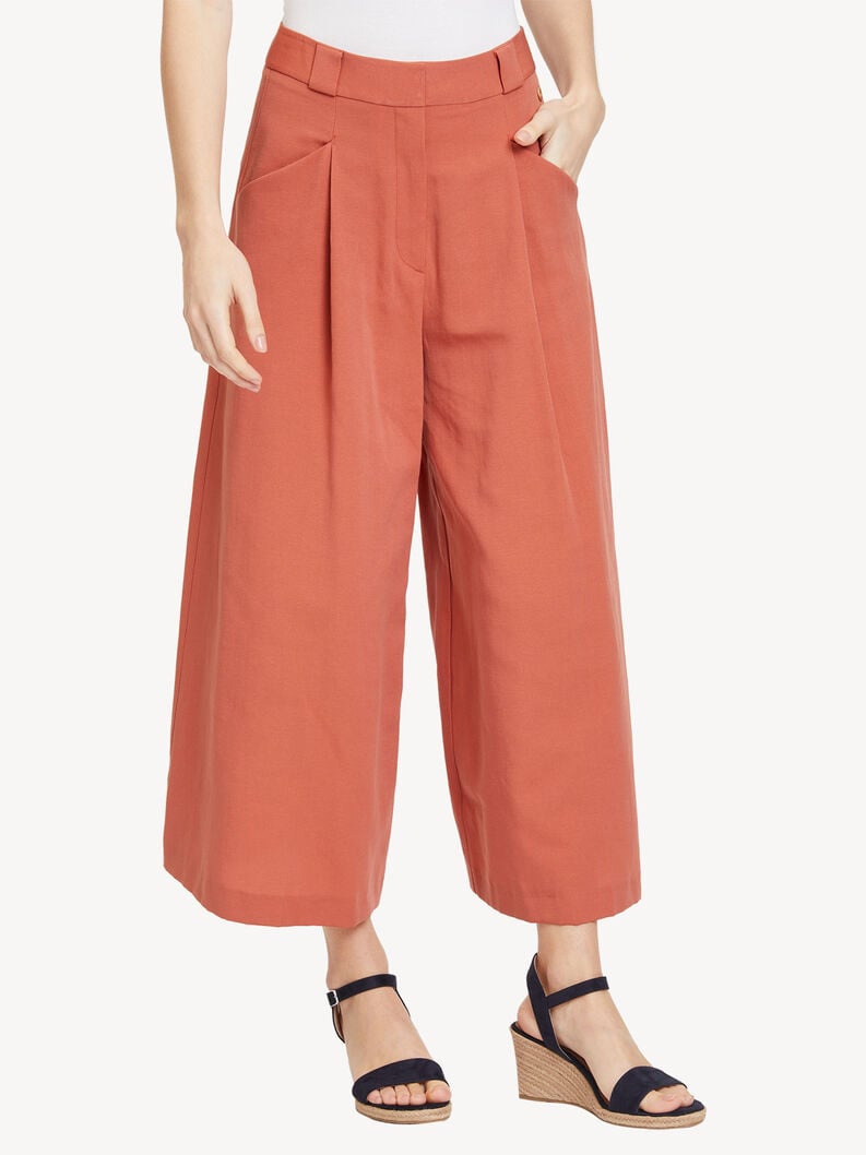 Culotte trousers - brown, Baked Clay, hi-res