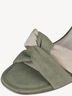 Leather Heeled sandal - green, SAGE/IVORY, hi-res
