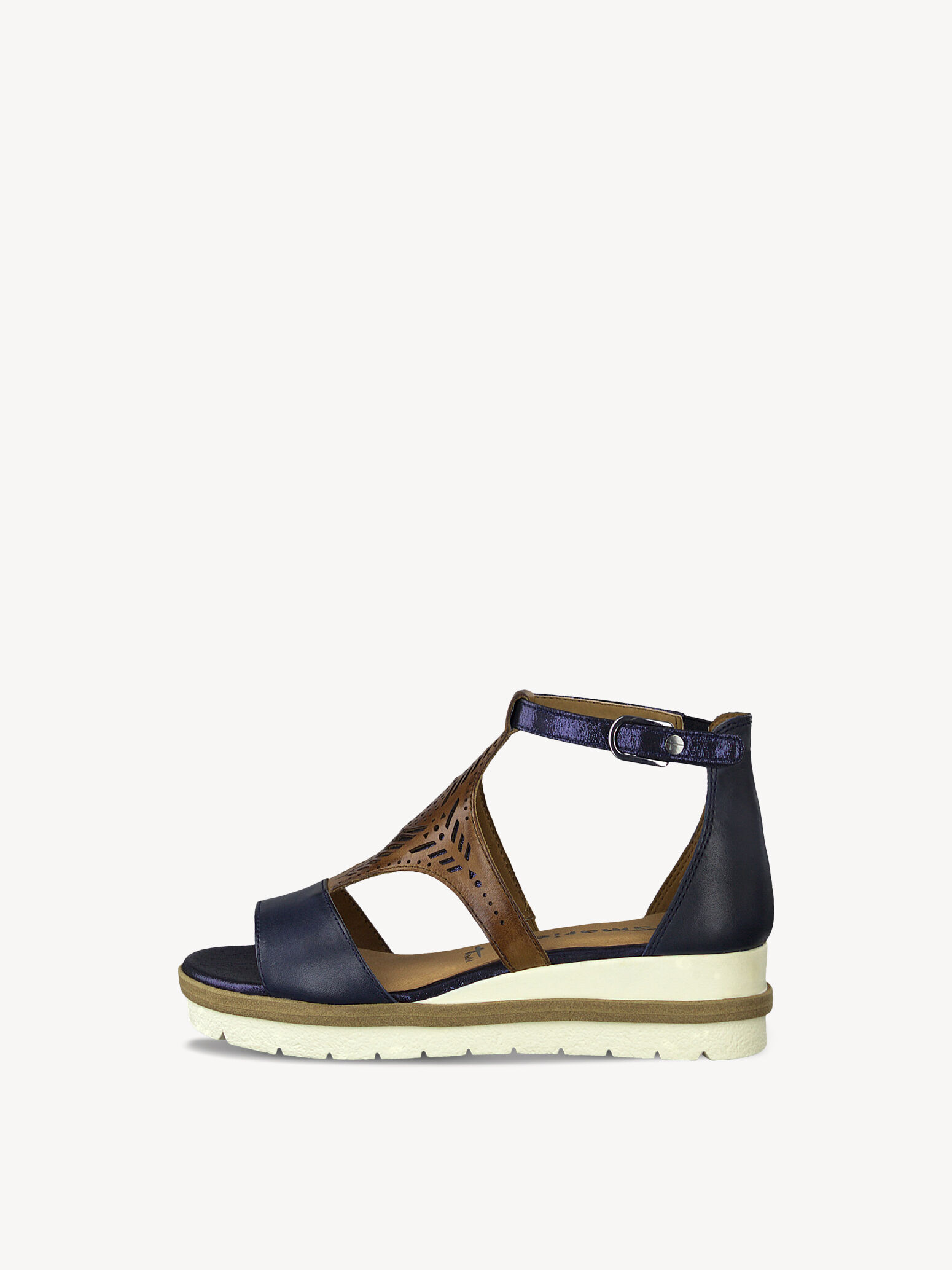 tamaris navy wedge shoes