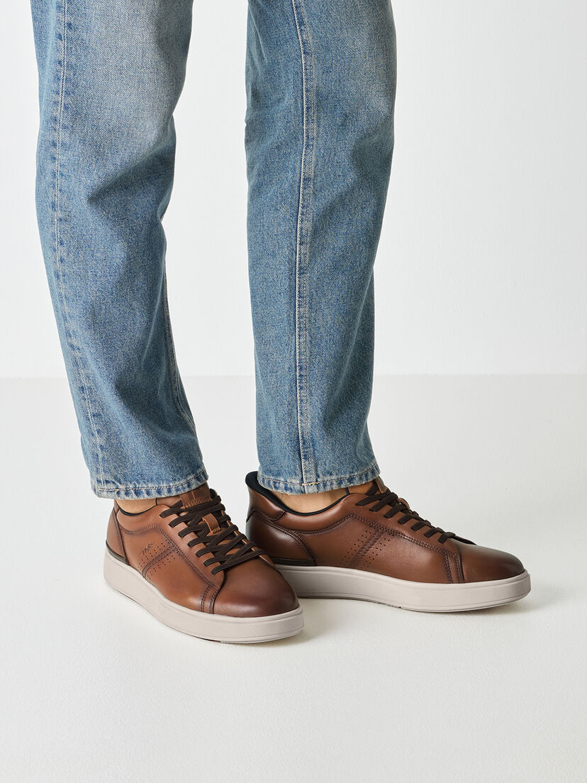 Leren Sneaker - bruin, cognac, hi-res