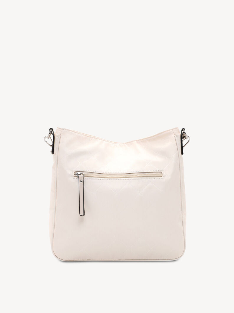 Skuldertaske - beige, beige satin, hi-res