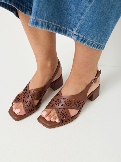 Heeled sandal, NUT, hi-res