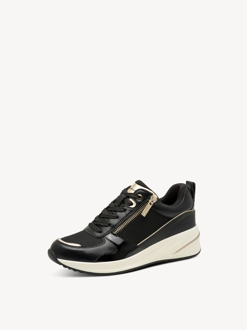 Sneaker - zwart, BLACK/GOLD, hi-res