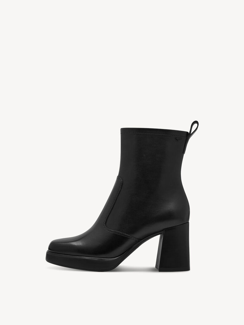 Leather Bootie - black, BLACK LEATHER, hi-res