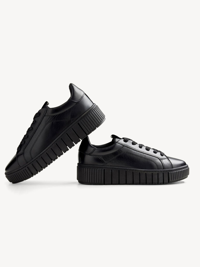 Sneaker, BLACK LEATHER, hi-res