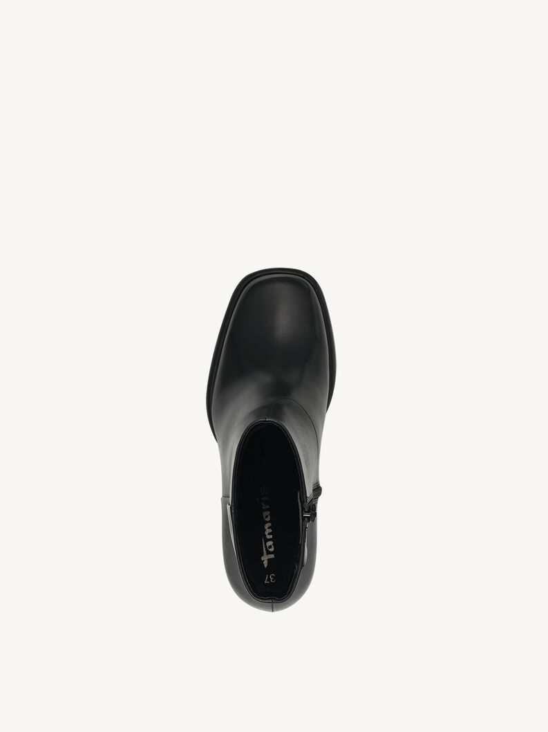 Bottine en cuir - noir, BLACK, hi-res