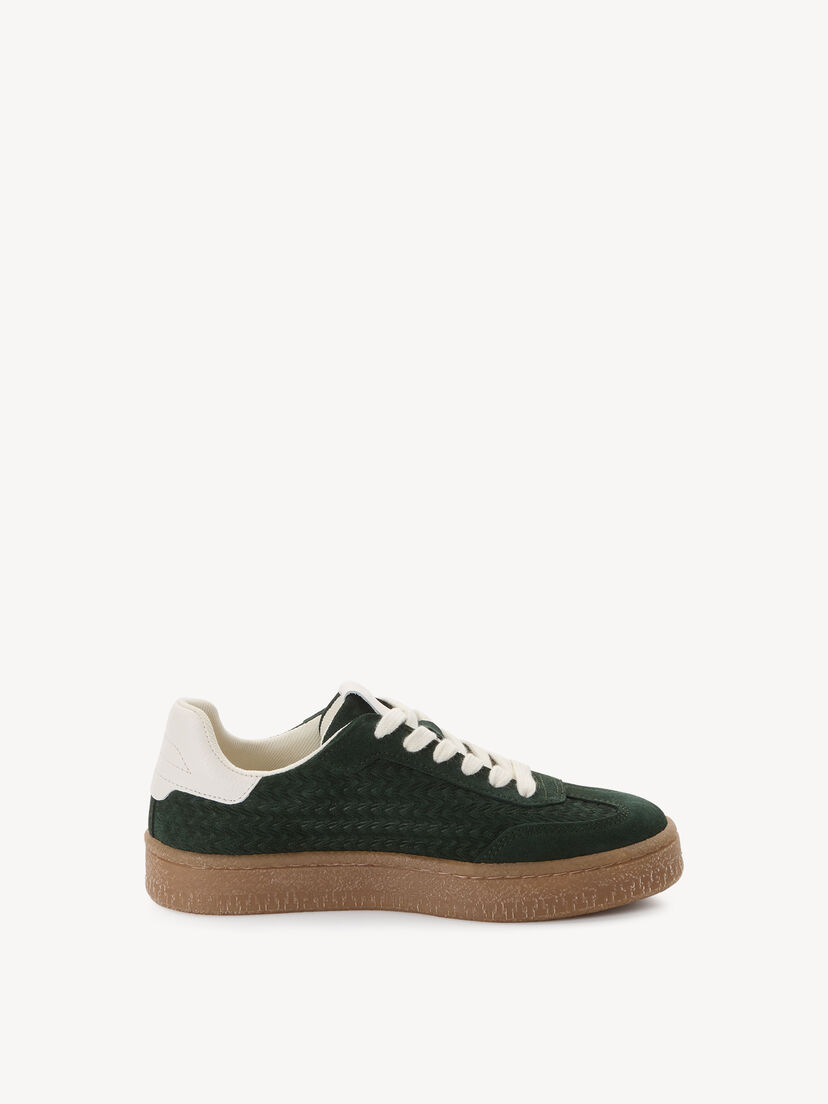 Leren Sneaker - groen, BOTTLE, hi-res