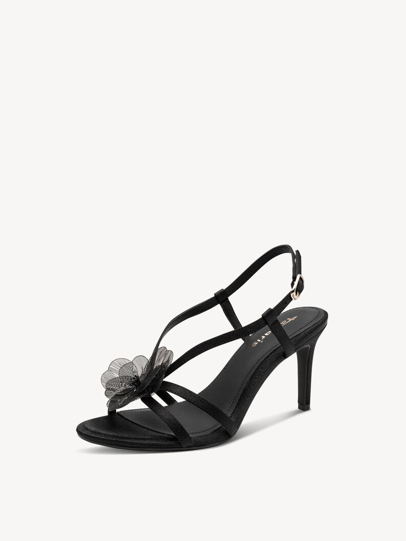 Sandale &agrave; talon - noir, BLACK, hi-res