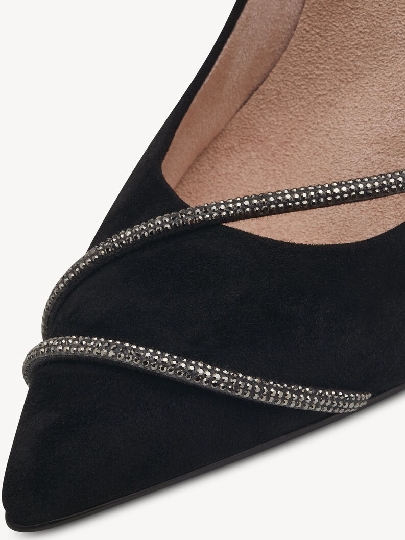 Leather Pumps - black, BLACK SUEDE, hi-res