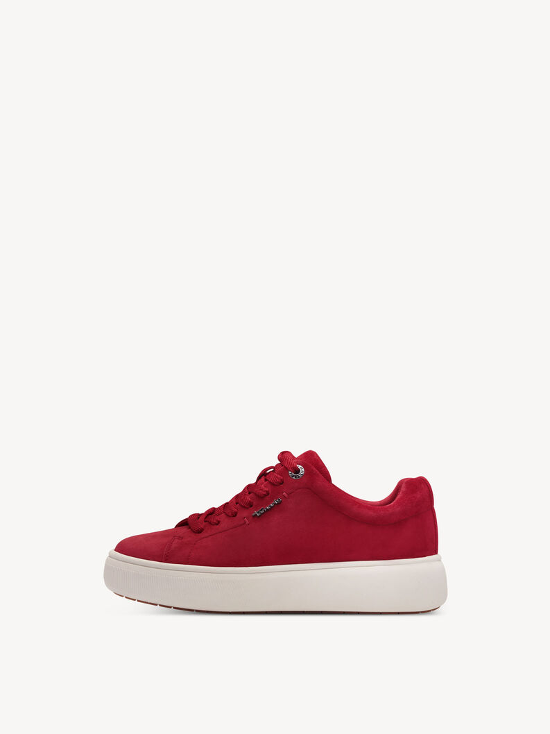 Leather Sneaker - red, RED, hi-res