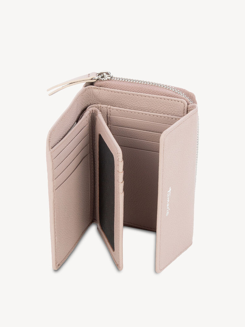 Leather Wallet - pink, mauve, hi-res