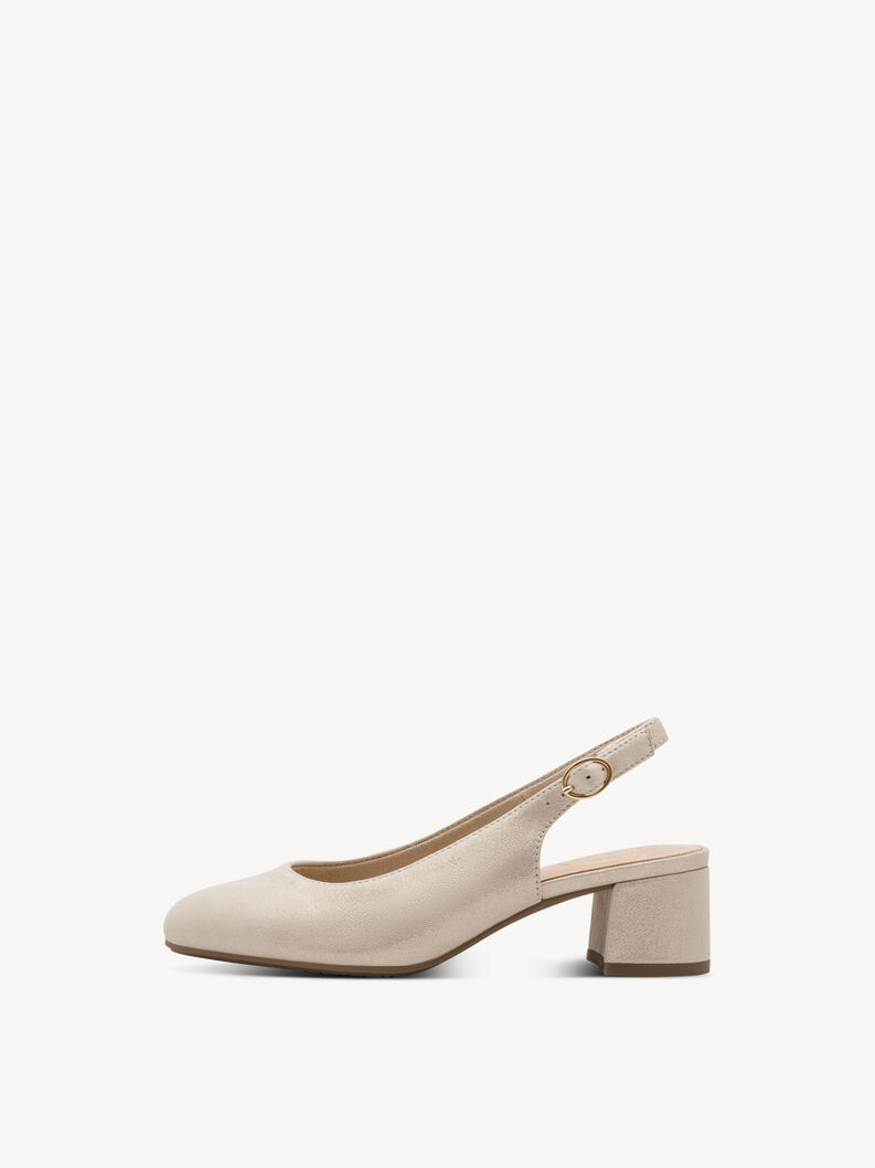 Escarpin en cuir - beige, BEIGE GLAM, hi-res