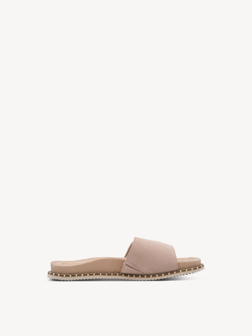Leren Slipper - bruin, BEIGE SUEDE, hi-res
