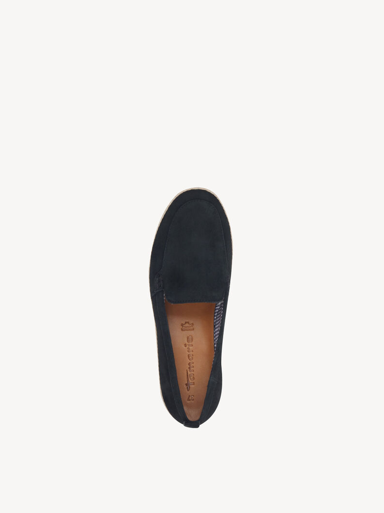 Slipper en cuir - bleu, NAVY, hi-res