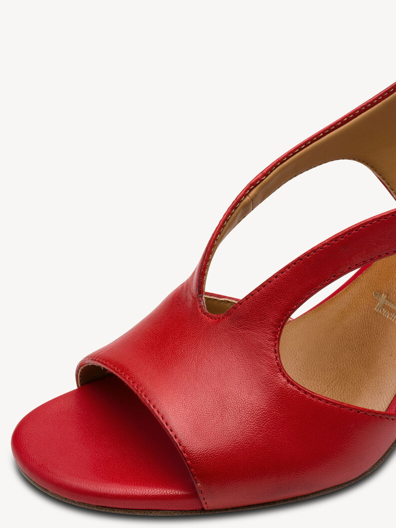 Kožen&eacute; sand&aacute;lky - červen&aacute;, RED, hi-res