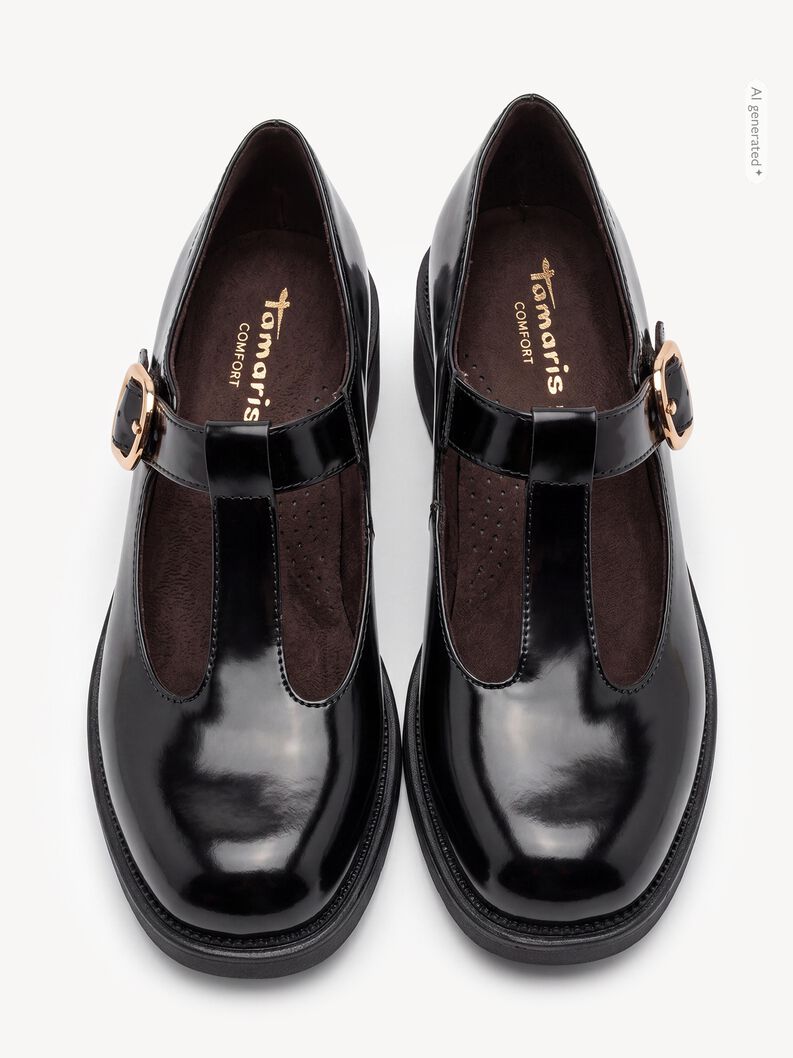 Slipper - noir, BLACK PATENT, hi-res