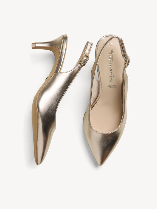 Slingpumps, LIGHT GOLD, hi-res