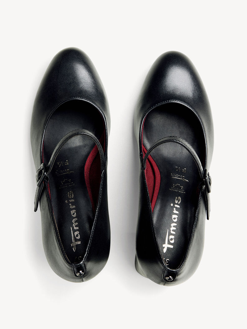 Pumps, BLACK LEATHER, hi-res