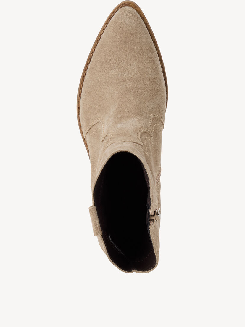 Leren Enkellaarsje - beige, beige, hi-res