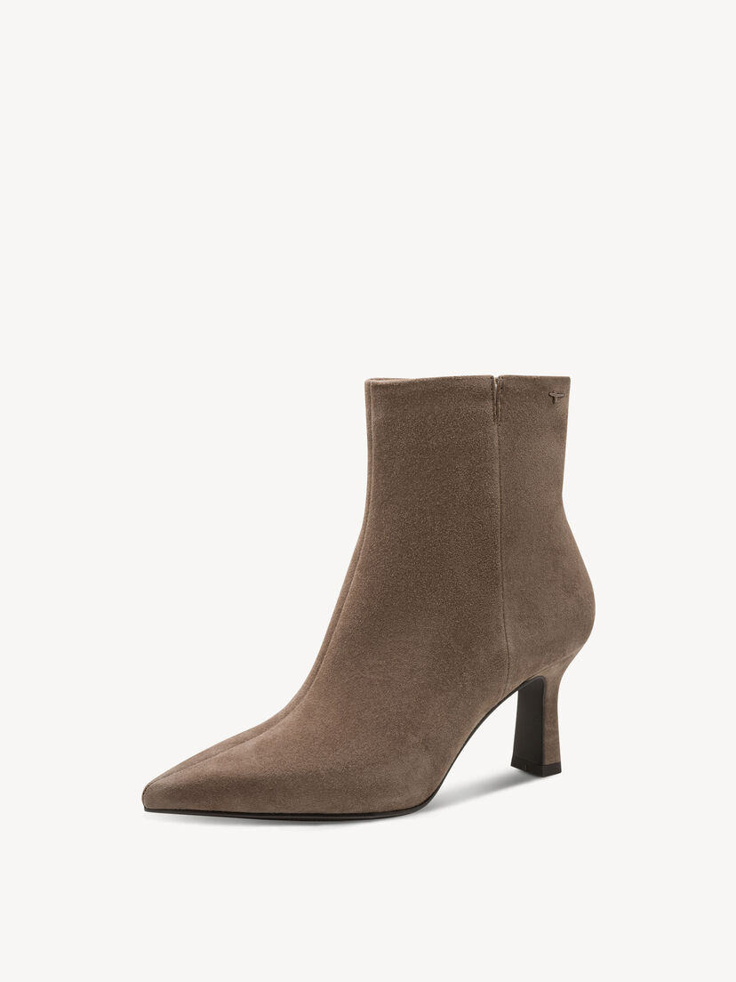 Leren Enkellaarsje - beige, TAUPE, hi-res