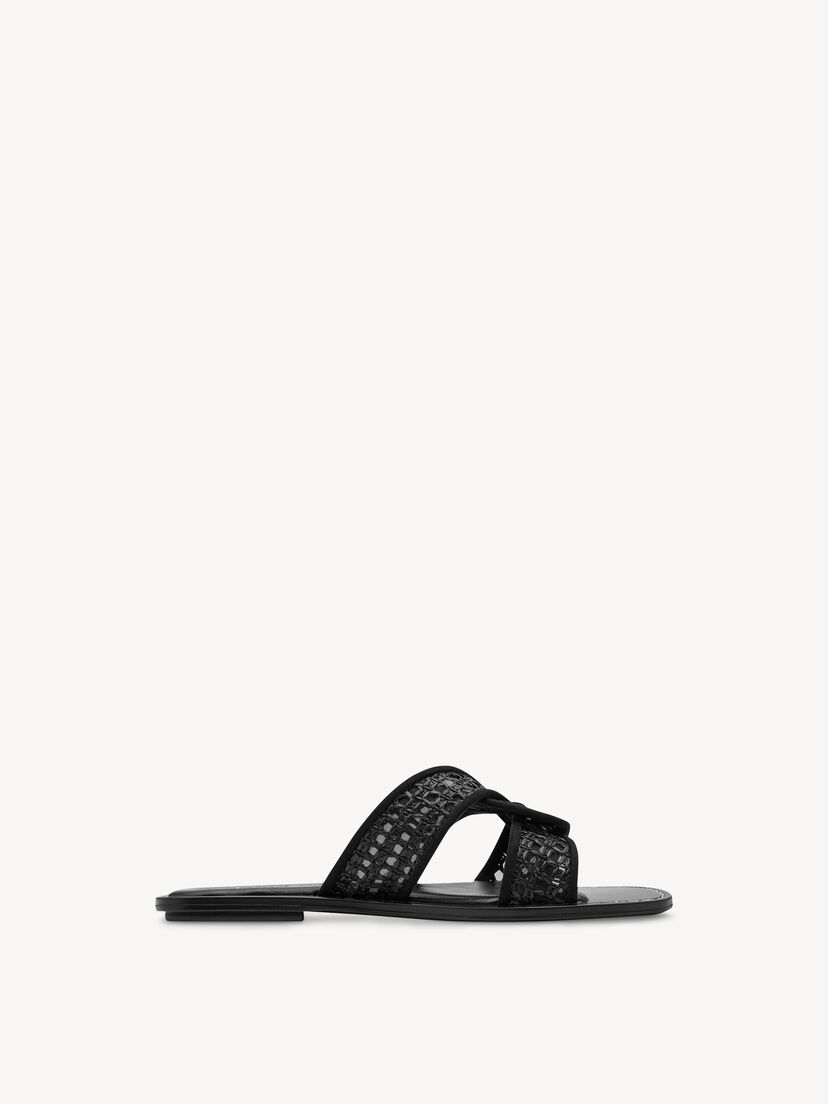 Slipper - zwart, BLACK, hi-res
