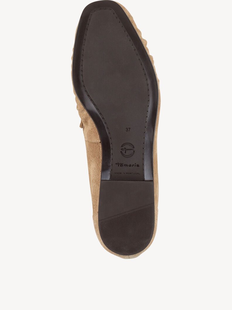 Ledermoccassin - beige, TAUPE, hi-res