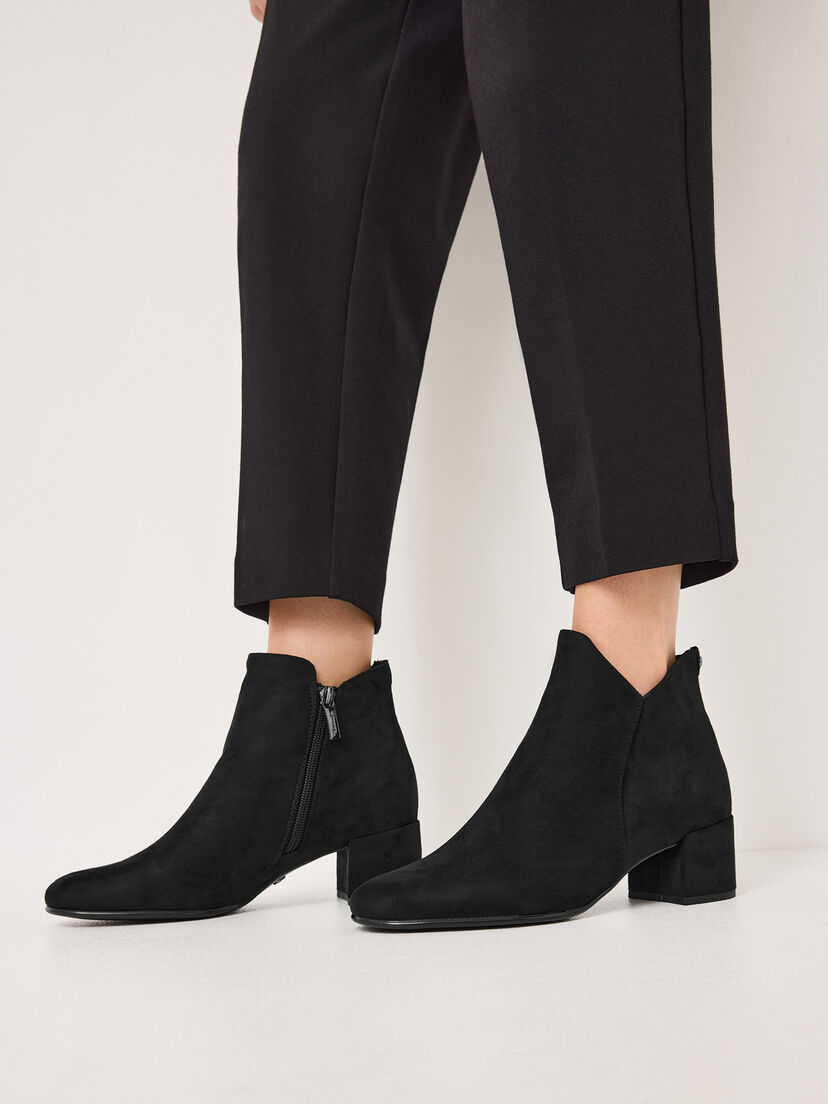 Enkellaarsje - zwart, BLACK, hi-res