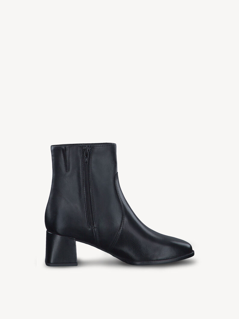 Leather Bootie - black, BLACK LEATHER, hi-res