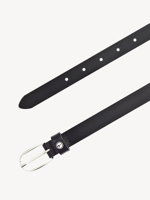 Leren riem, zwart, hi-res