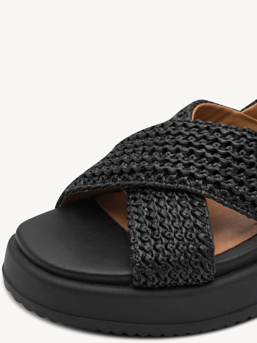 Sandaaltje - zwart, BLACK, hi-res